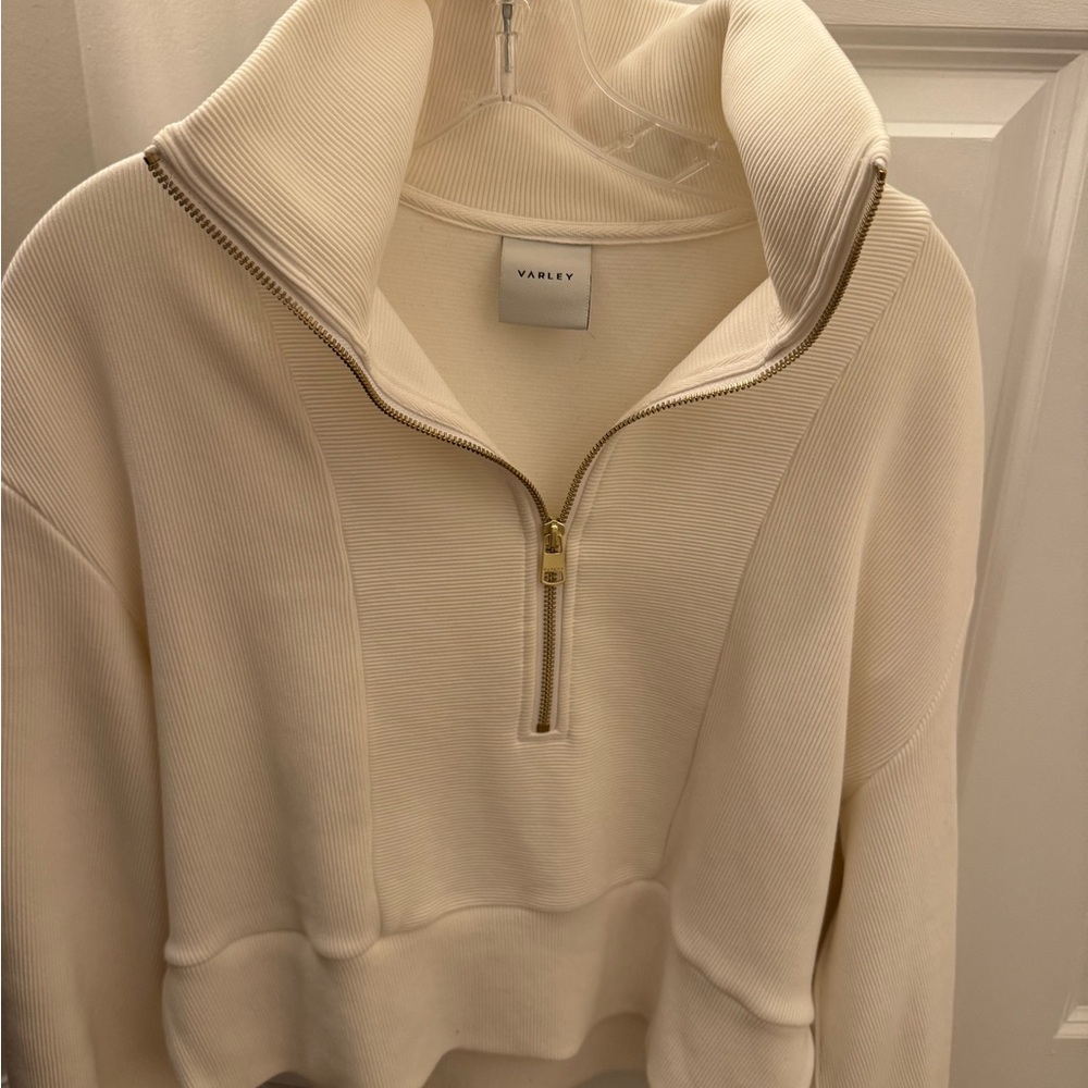 Varley Cream Zip-Front Pullover - image 4